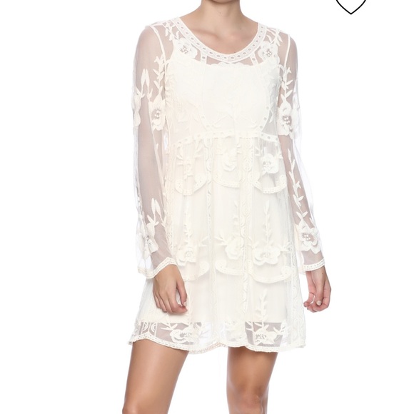 Fashion in Earth CROCHET LACE DRESS (FL) - Picture 1 of 12